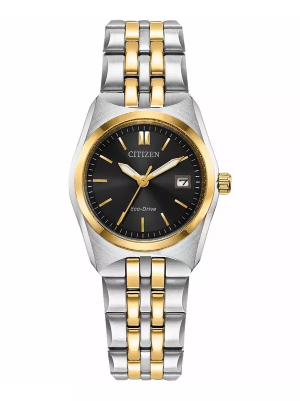 Женские двухцветные часы Eco-Drive Corso с браслетом из нержавеющей стали, 28 мм Citizen