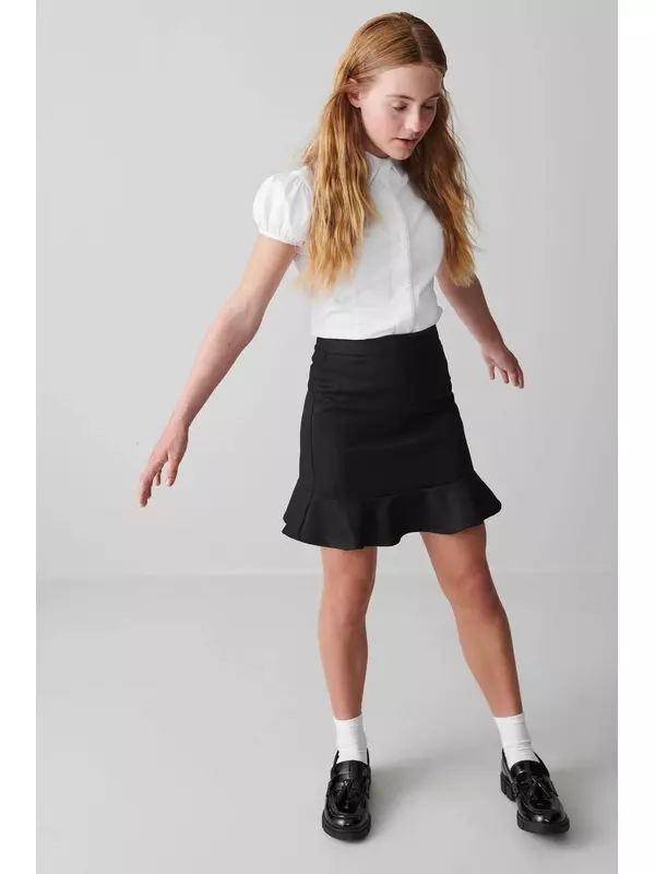 Приталенная рубашка для старшеклассников для девочек с кружевной отделкой Clarks, белый