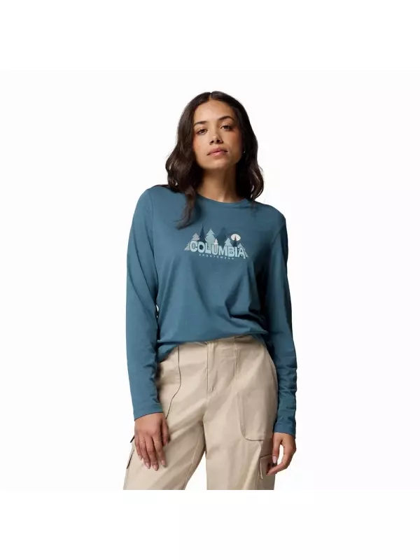 Лонгслив Columbia Ruby Springs Graphic, синий