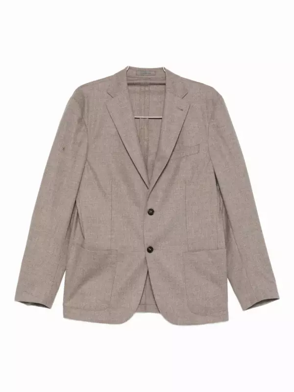 Пиджак с лацканами и карманами Corneliani, коричневый