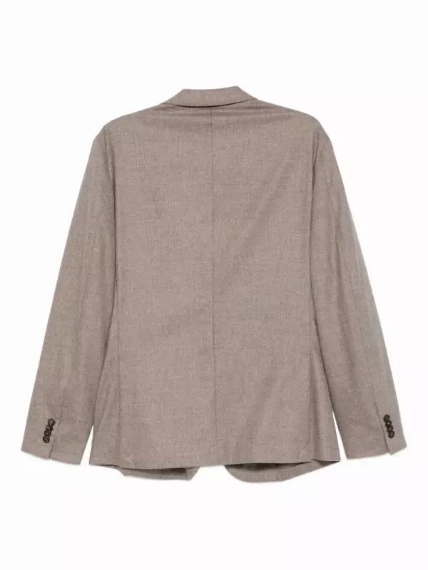 Пиджак с лацканами и карманами Corneliani, коричневый