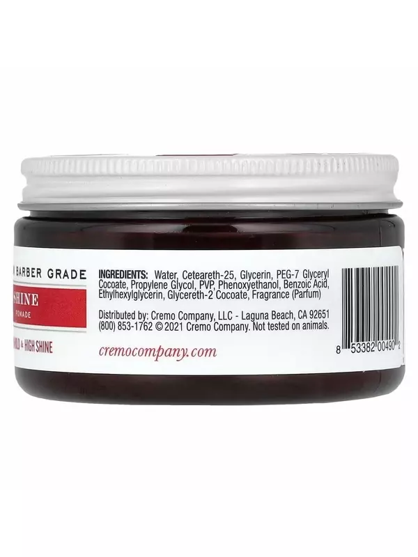 Помада Cremo Shine Pomade для сильной фиксации и блеска, 113 г