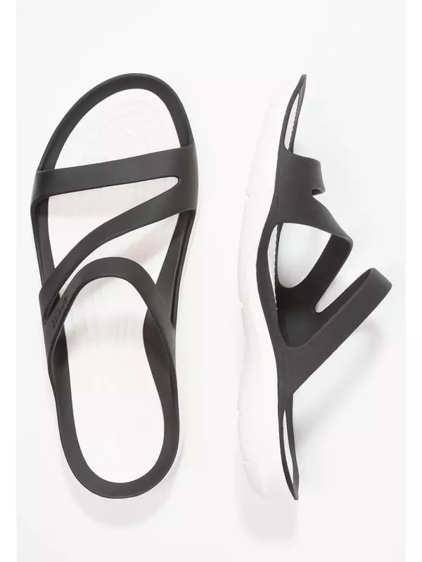 Шлепанцы Crocs, черно-белый