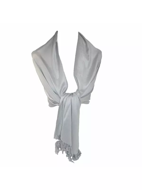 Женский классический шарф-шаль из пашмины (упаковка из 2 шт.) CTM, серебряный