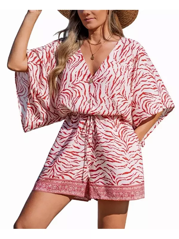 Женский комбинезон Urban Safari с принтом зебры Cupshe, розовый