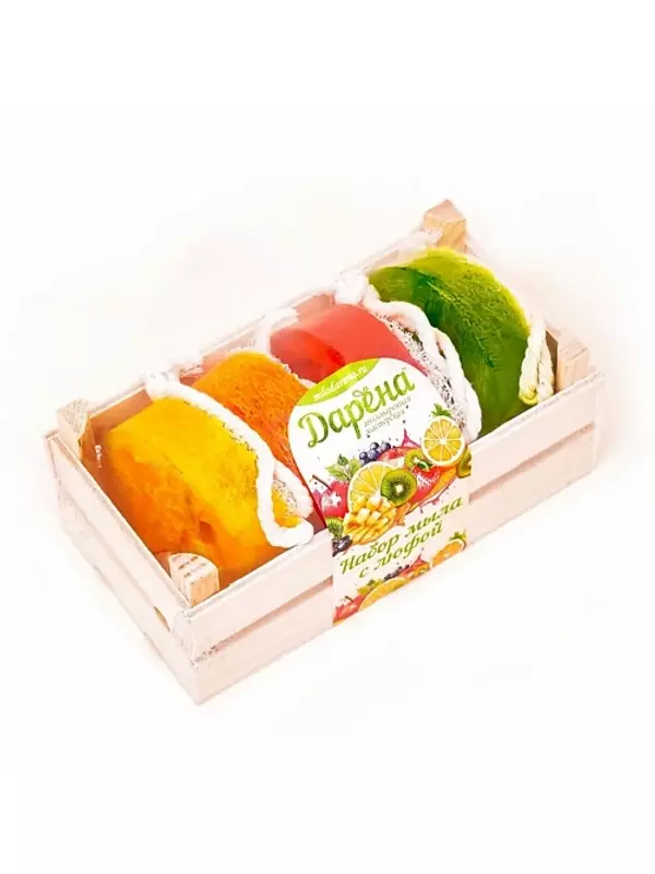 ДАРЕНА МЫЛОВАРЕННАЯ МАСТЕРСКАЯ Набор мыла с люфой №2