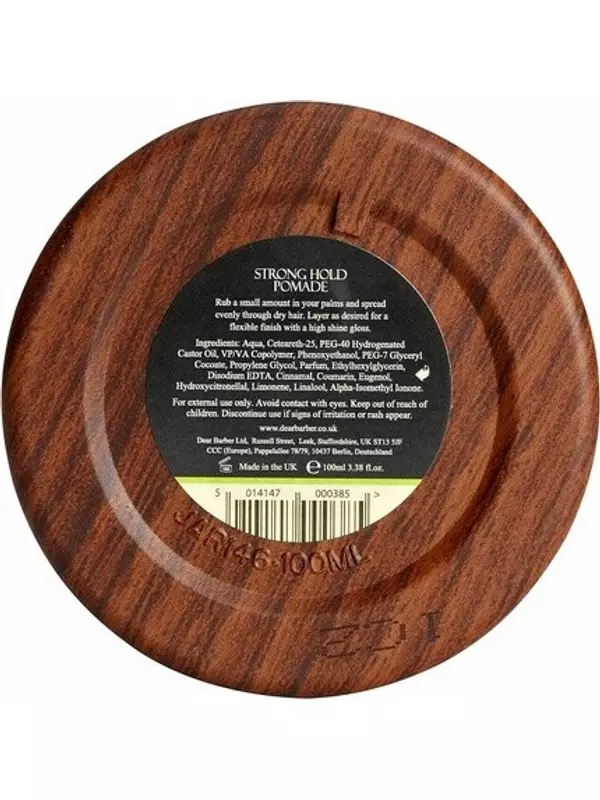 Мужская помада для укладки волос сильной фиксации и блеска, 100 мл, Dear Barber