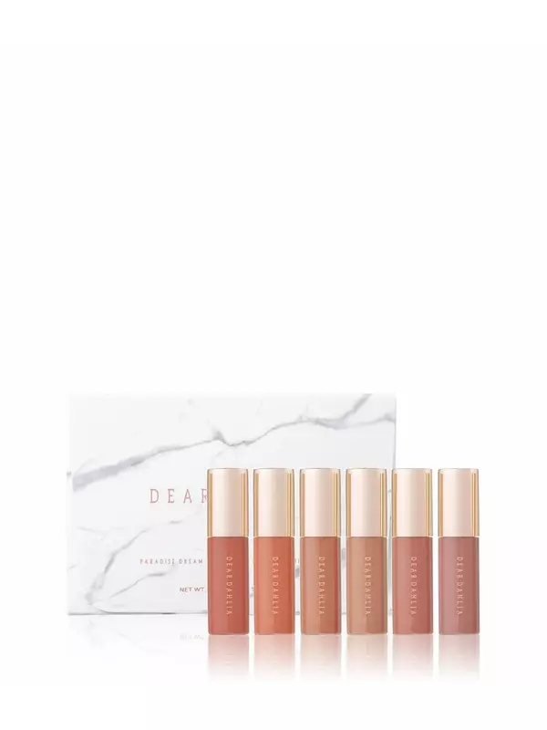 Набор для макияжа губ Dear Dahlia Paradise Dream Velvet Lip Mousse Mini 6 Set, TEDDY BARE COLLECTION, 1 шт.