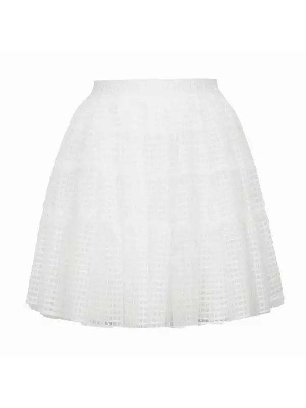 Короткая газовая юбка Deep Breath с эластичной резинкой на талии, черный