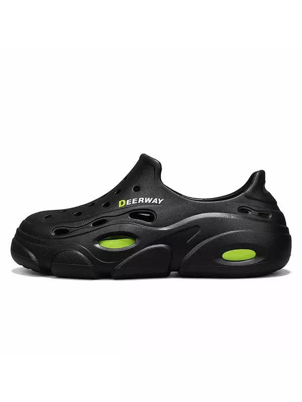 DEERWAY Клоги мужские черно-зеленые, цвет Black Green