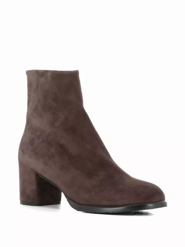 Ботильоны на молнии с каблуком 55 мм Del Carlo, коричневый