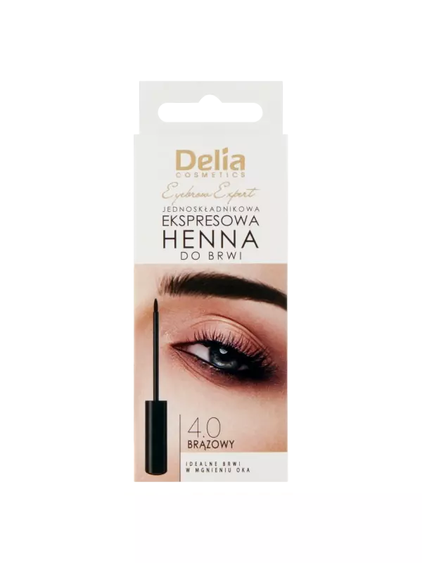 Хна для бровей 4.0 коричневая Delia Express, 6 мл