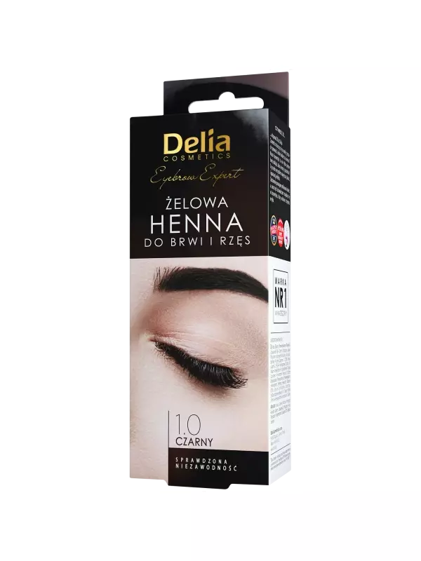 Гель-хна для бровей и ресниц 1.0 черная Delia Eyebrow Expert, 15 мл