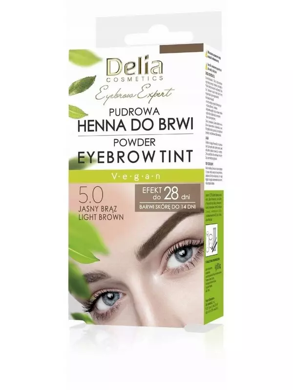 Делия, Порошковая хна для бровей в пакетиках, 5,0 - Светло-коричневый Delia Cosmetics