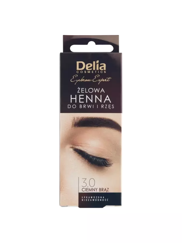 Гель-хна для бровей и ресниц 3.0 темно-коричневый Delia Pro Color, 15 мл