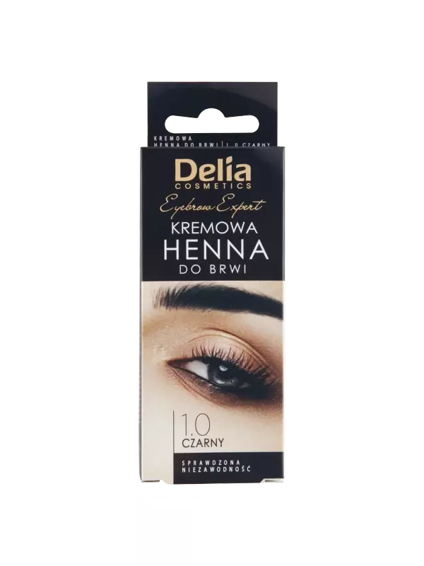 Крем-хна для бровей 1.0 черная Delia, 15 мл
