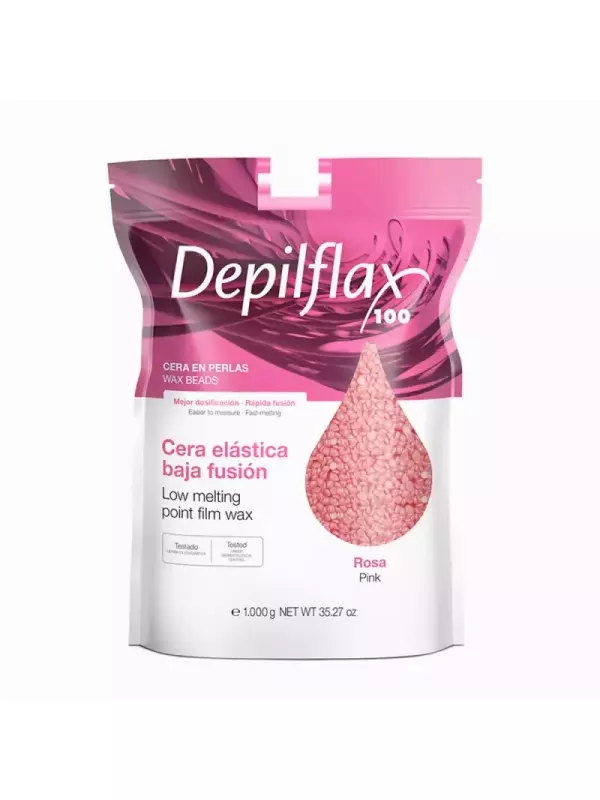 DEPILFLAX 100 Воск пленочный в гранулах, розовый / Pink Film Wax 1000 г
