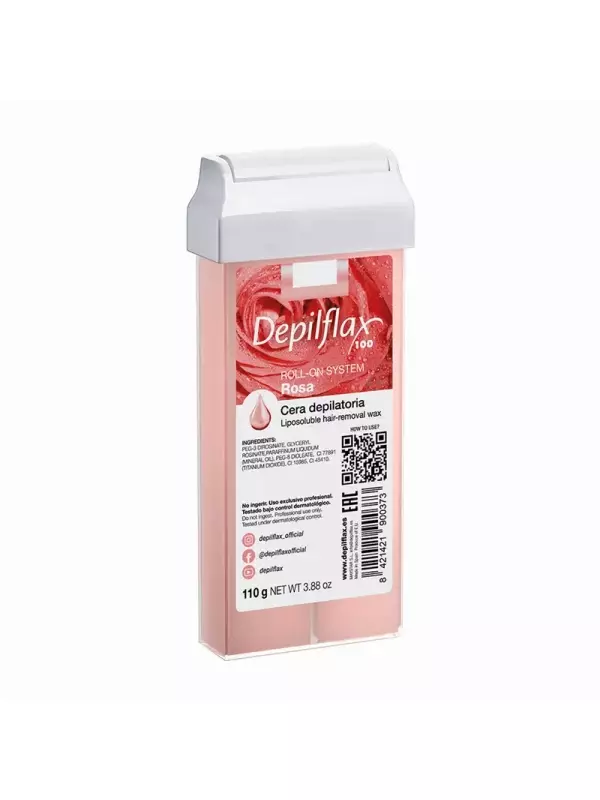 DEPILFLAX 100 Воск для депиляции в картридже, розовый 110 г