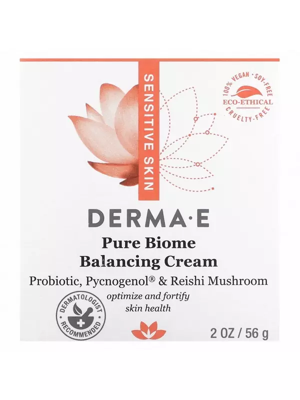 DERMA E, Pure Biome, балансирующий крем, 56 г (2 унции)