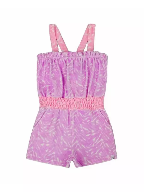 Детский комбинезон из махровой ткани с принтом для девочек - Little Kid Deux par Deux, розовый