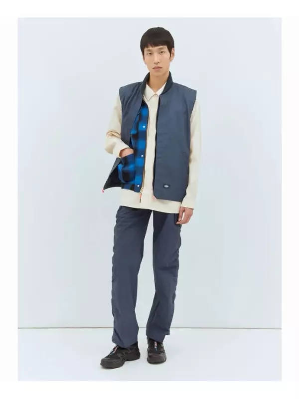 Твиловый жилет с круглым вырезом и карманами Dickies, синий