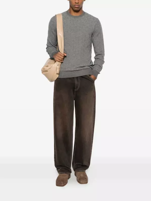 Свитер с круглым вырезом Diktat, серый