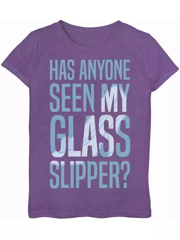 Футболка с рисунком «Пропавшие тапочки Золушки» для девочек 7–16 лет Disney