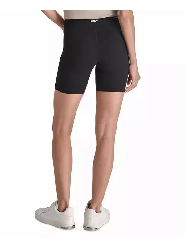 Женские велосипедки с заклепками и логотипом DKNY, черный