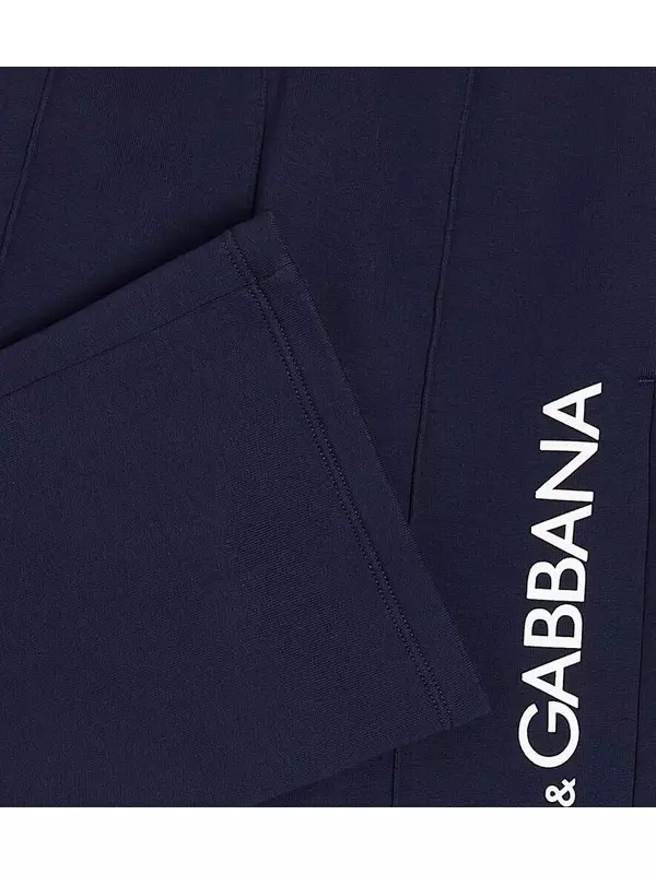 Спортивные брюки из хлопкового джерси с логотипом Rose Dolce&Gabbana, синий