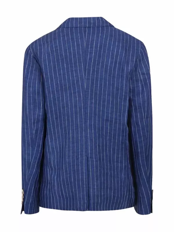 Детский льняной блейзер Dolce & Gabbana Kids, синий