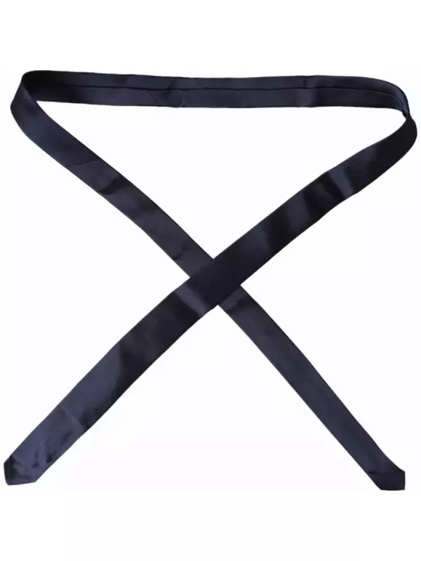 Темно-синий шелковый узкий регулируемый галстук Dolce & Gabbana