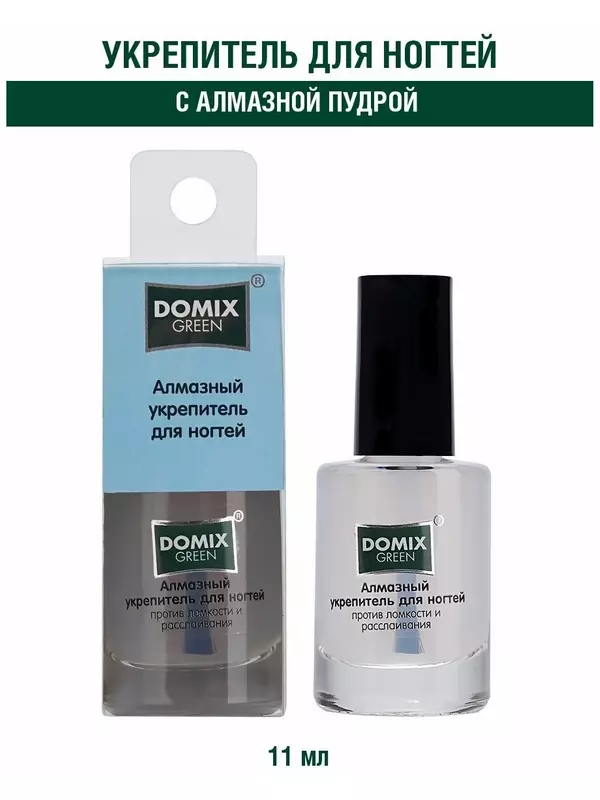 Domix Green Средство для ухода Алмазный укрепитель для ногтей, 11 мл
