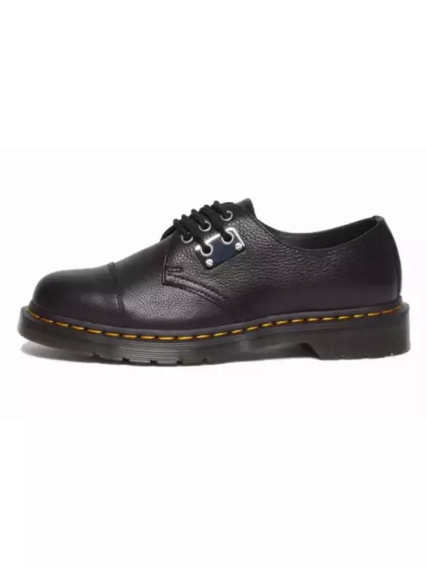 Dr.Martens Туфли-оксфорды Dr. Martens 1461 с пластиной на носке, цвет «черная тисненая наппа», Lunar Leather