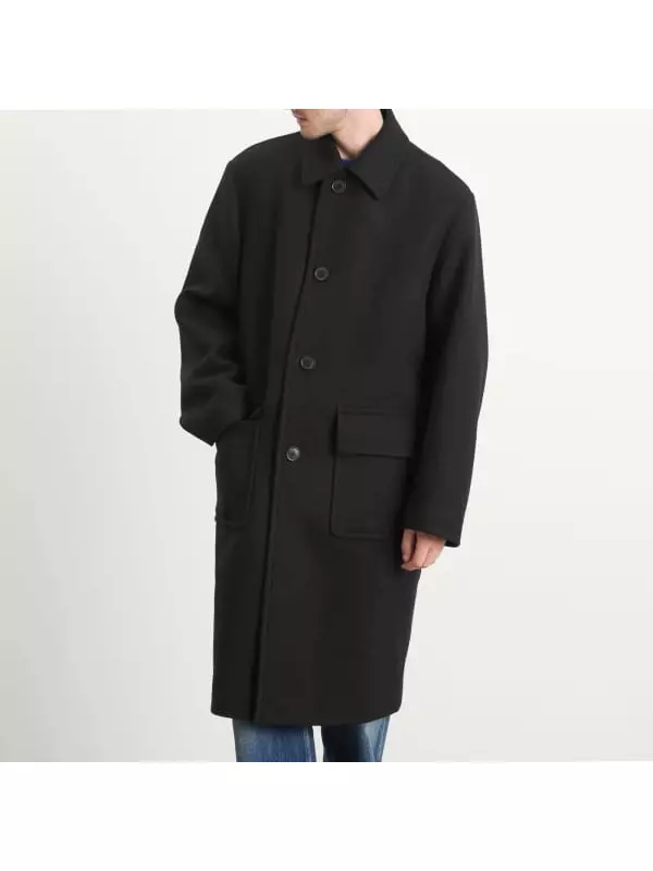 Шерстяное твиловое пальто Dries Van Noten, black