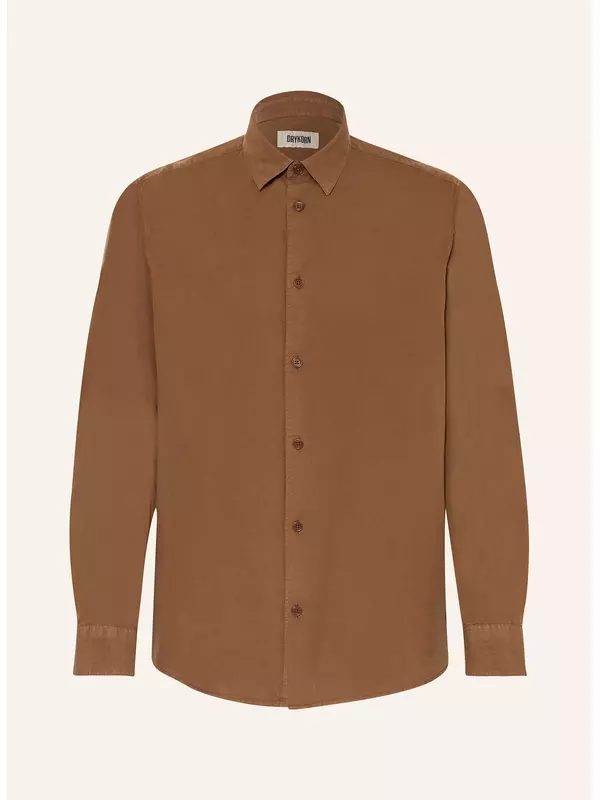 Рубашка Ramis Comfort Fit Drykorn, коричневый