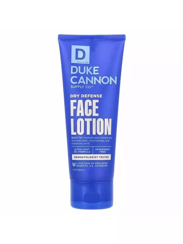 Duke Cannon Supply Co., Лосьон для лица Dry Defense, без отдушек, 88 мл (3 жидк. унц.)
