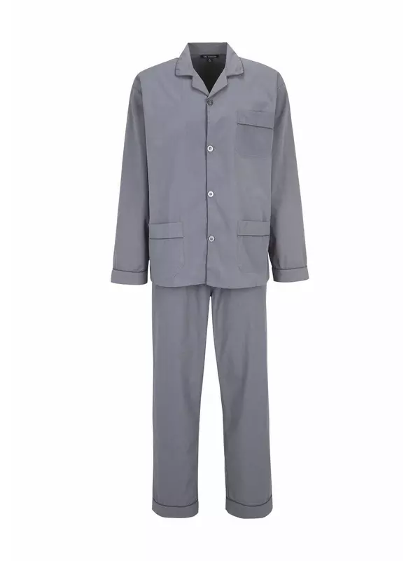 Пижама мужская, воротник с лацканами, планка на пуговицах Dunmore, серый