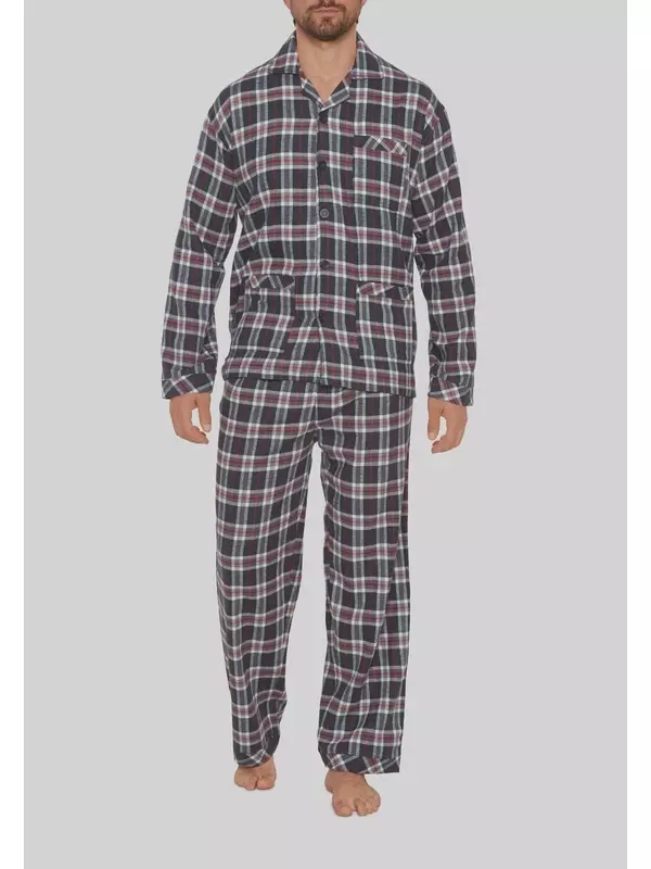Пижама, планка на пуговицах, боковые карманы, мужская Dunmore, цвет Graurot