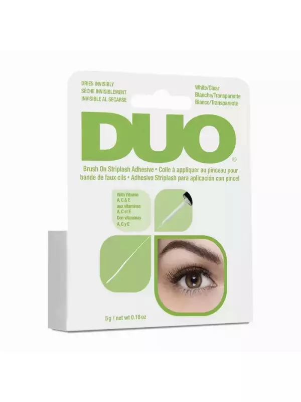 DUO Клей для накладных ресниц с витаминами прозрачный с кистью / Duo Brush On Clear Adhesive 5г