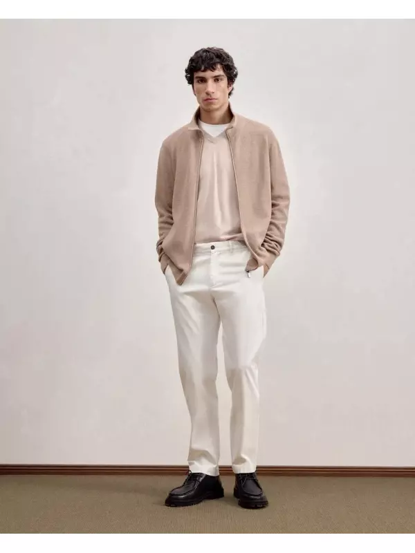 Мужской свитер с V-образным вырезом Dustin, бежевый