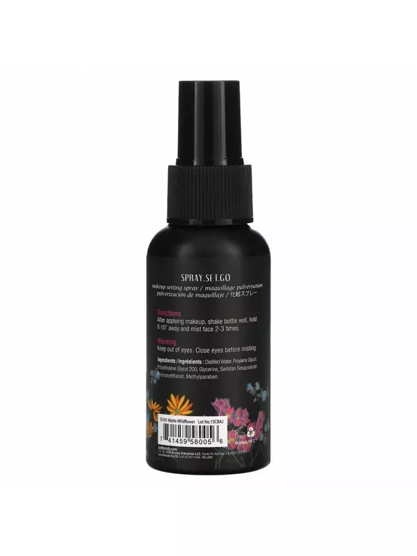 J.Cat Beauty, Cпрей для фиксации макияжа Matte Make Up Setting Spray, SS101 «Дикие цветы», 80 мл
