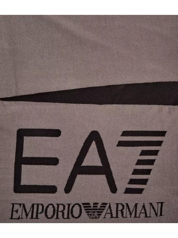 Шарф мужской Ea7 с логотипом бренда, серый