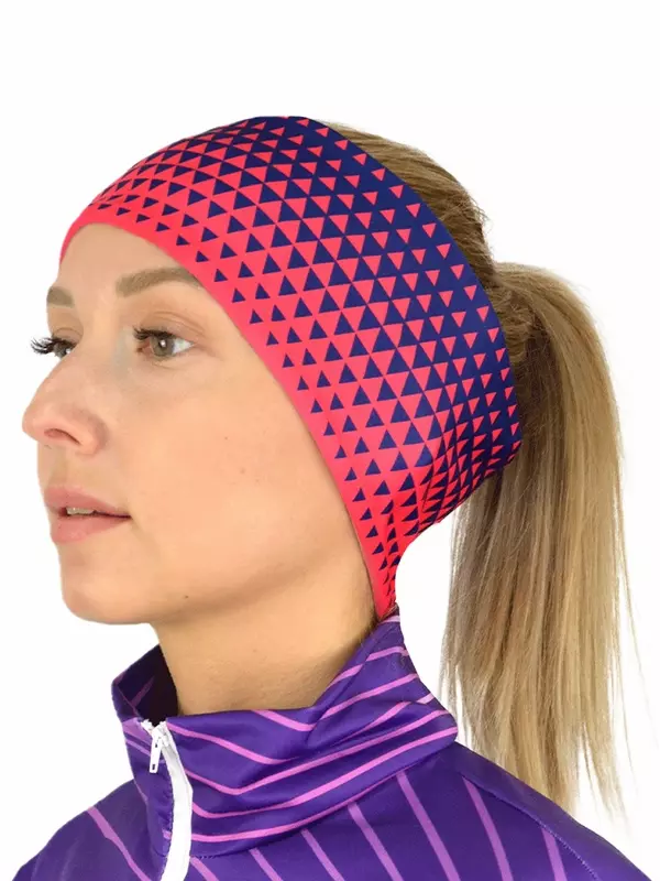 Повязка EasySki Повязка спортивная бандана унисекс для взрослых и детей, размер S, синий/коралловый
