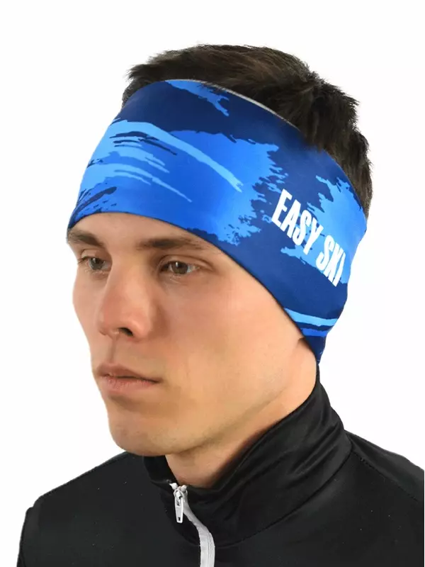 Повязка EasySki Повязка спортивная бандана унисекс для взрослых и детей, размер S, синий/голубой