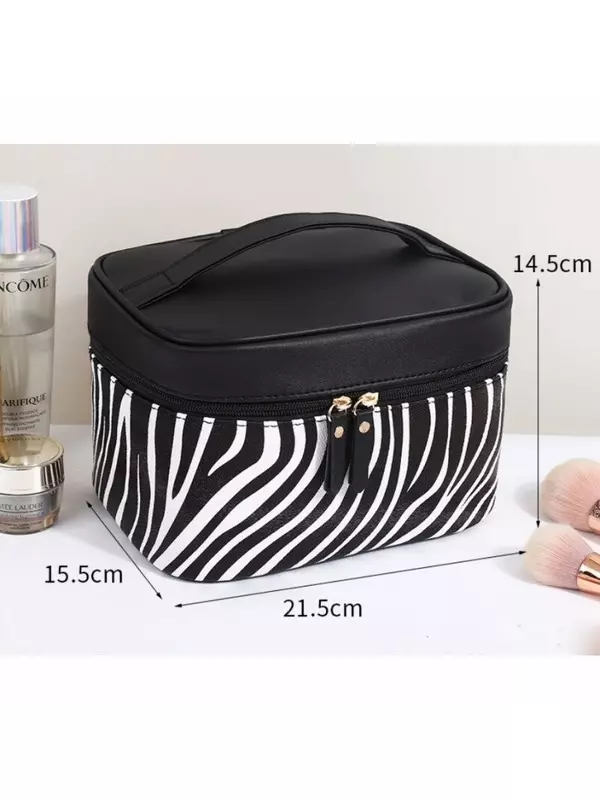 Салон красоты складной сундук под зебру с черным узором Ecarla