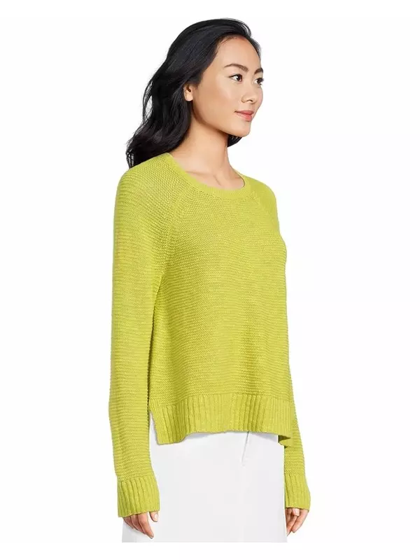 Свитер Eileen Fisher Crew Neck Raglan, цвет Chartreuse