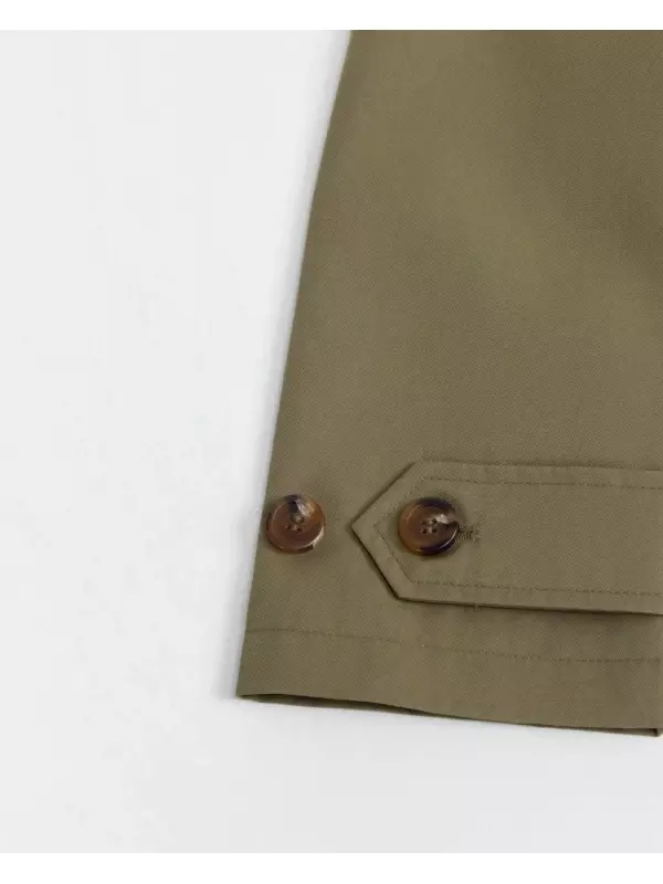 Женский хлопковый плащ однотонный El Ganso, зеленый