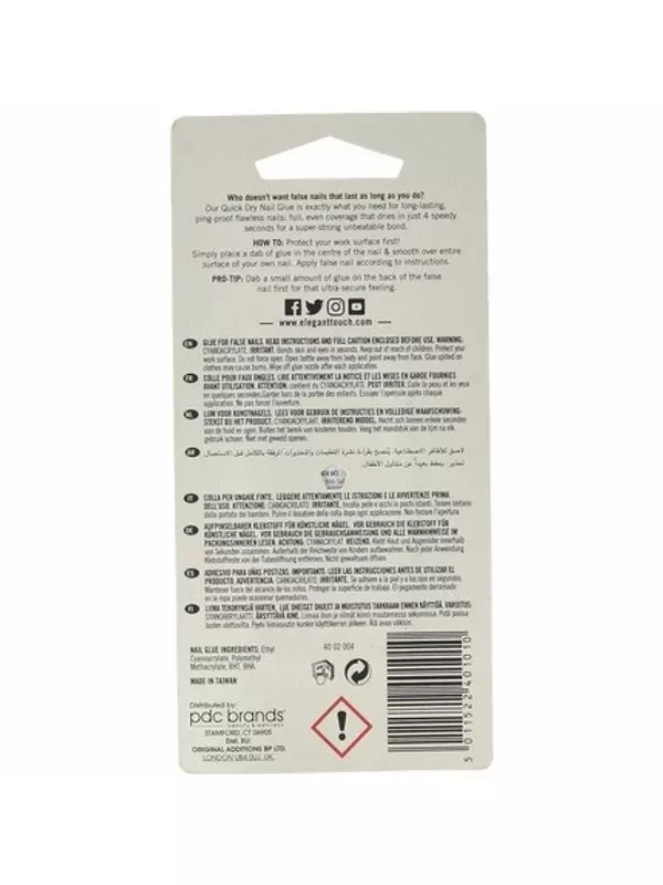 Быстросохнущий клей для ногтей, 3 мл, Elegant Touch