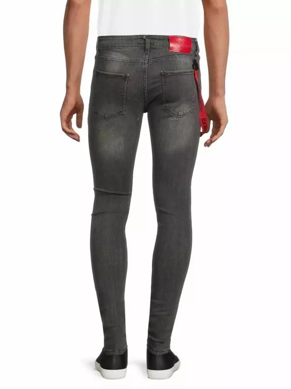 Рваные джинсы скинни Elie Balleh, цвет Light Grey