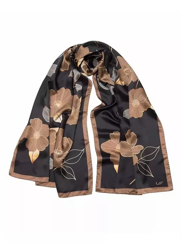 Лаура - Шелковый шарф/шаль для женщин Elizabetta, черный